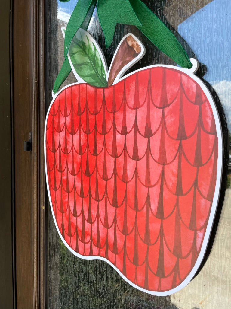 The Big Red Apple Door Sign