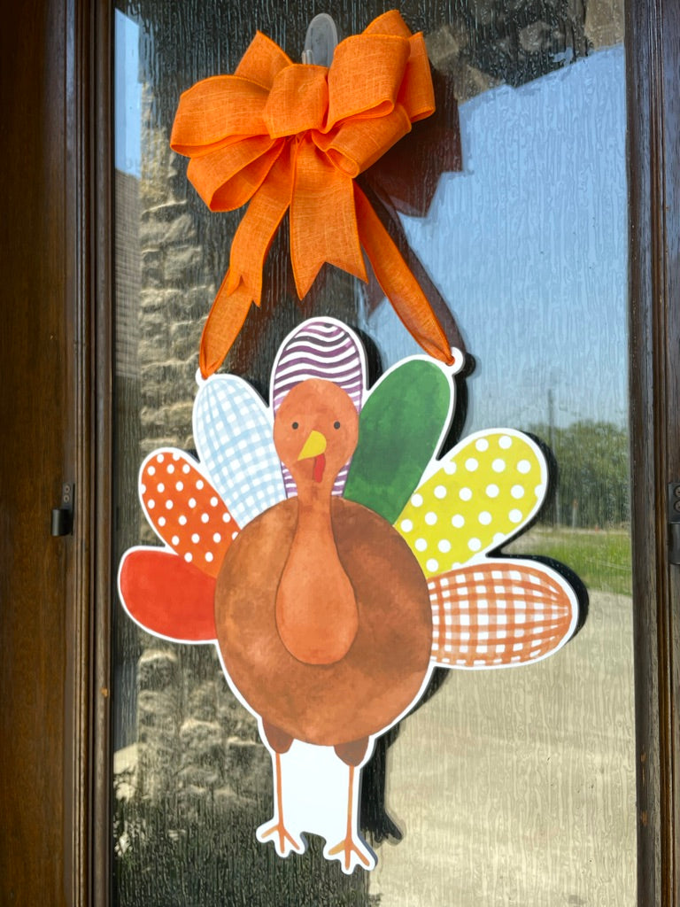 Simply Flawed Gobble Gobble Turkey Door Sign