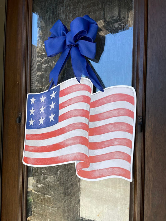 American Flag Door Sign