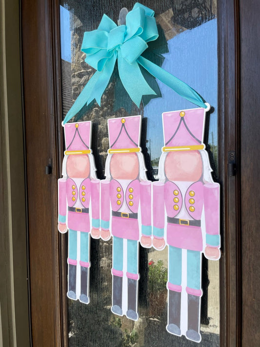 Pink Nutcracker Door Sign