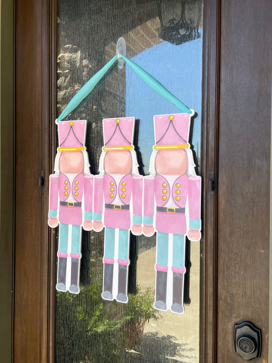 Hanging Ribbon Only- Pink Nutcracker Door Sign