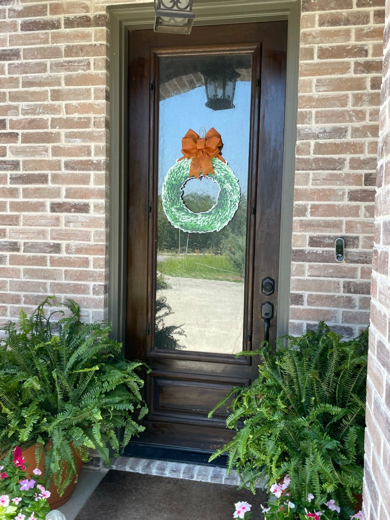 Fall Evergreen All Year Door Sign