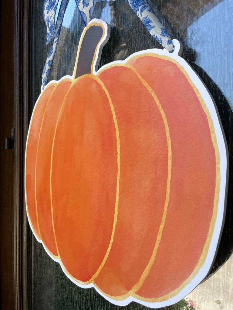 Golden Pumpkin Door Sign