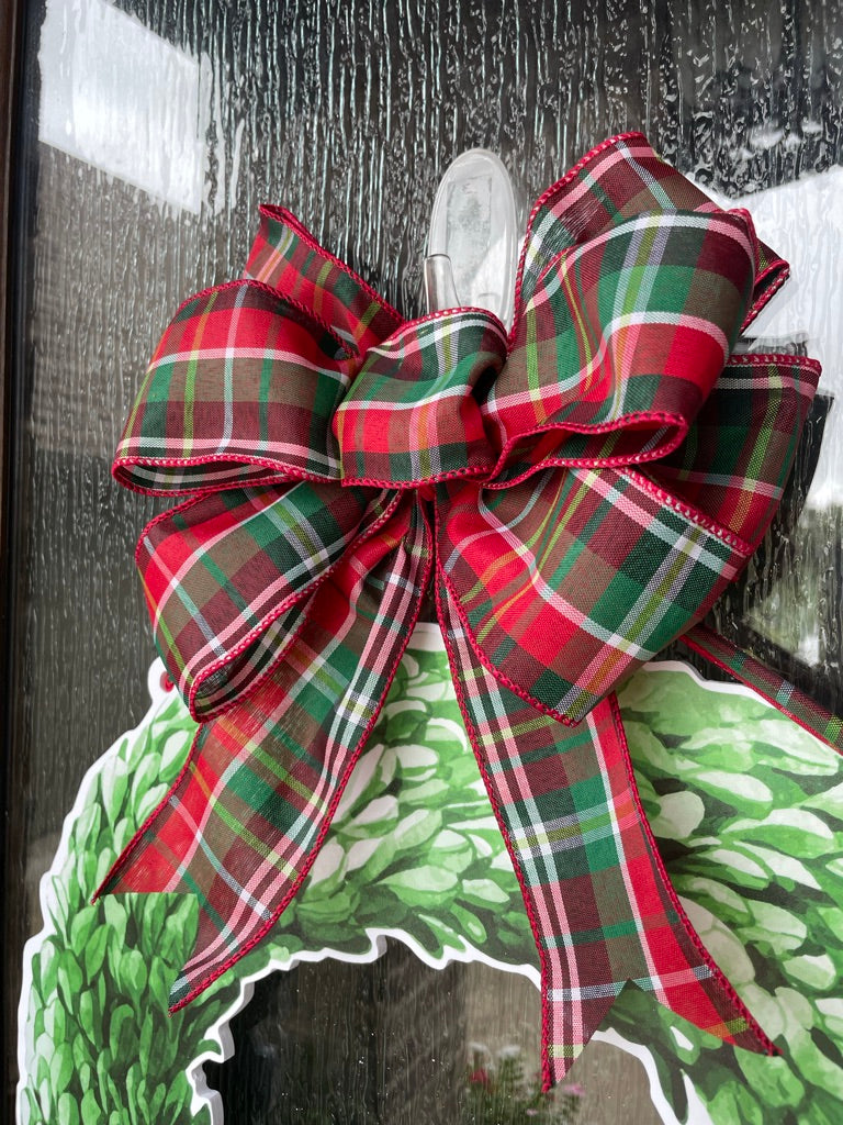 Christmas Evergreen Wreath Door Sign