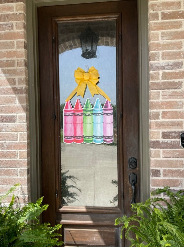 Rainbow Crayon Door Sign