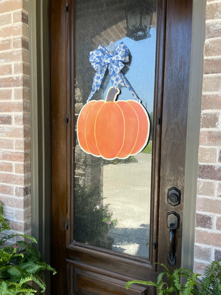 Golden Pumpkin Door Sign