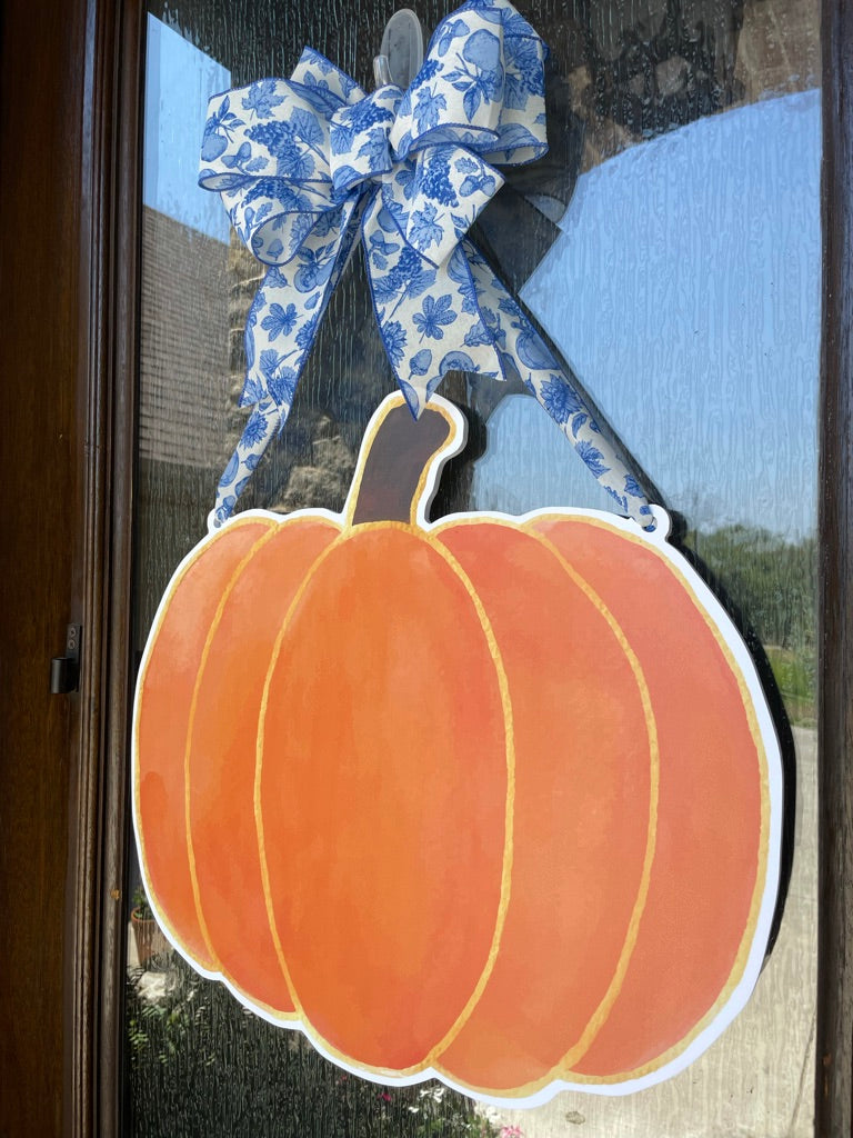 Golden Pumpkin Door Sign