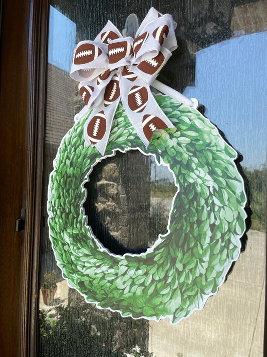 LIMITED EDITION: Football Evergreen Door Sign