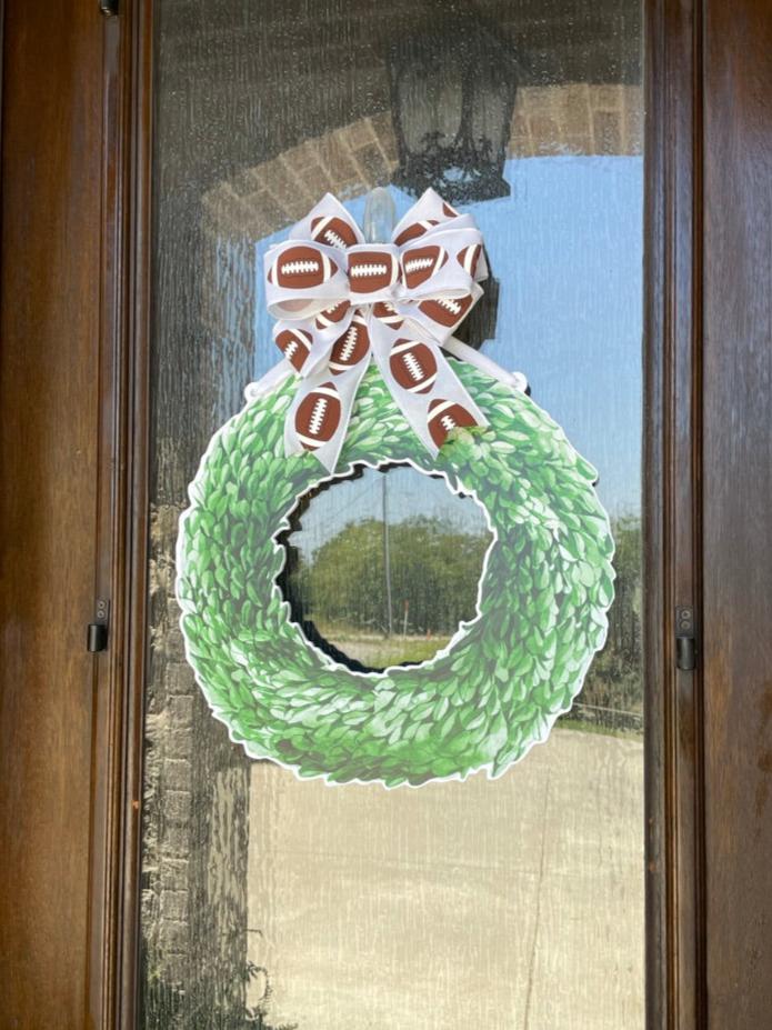 LIMITED EDITION: Football Evergreen Door Sign