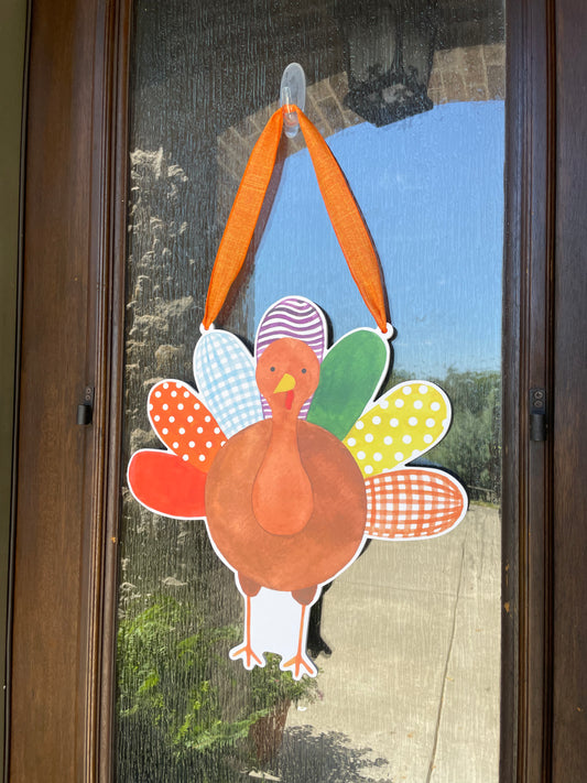 Hanging Ribbon Only- Gobble Gobble Turkey Door Sign