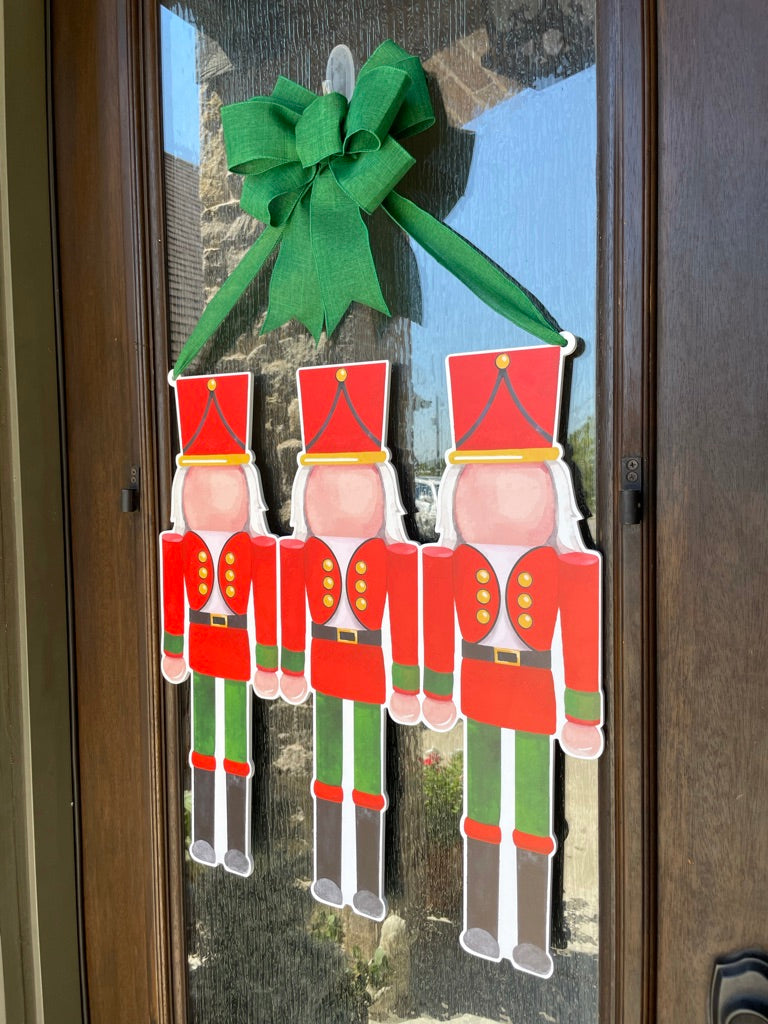 Red Nutcracker Door Sign