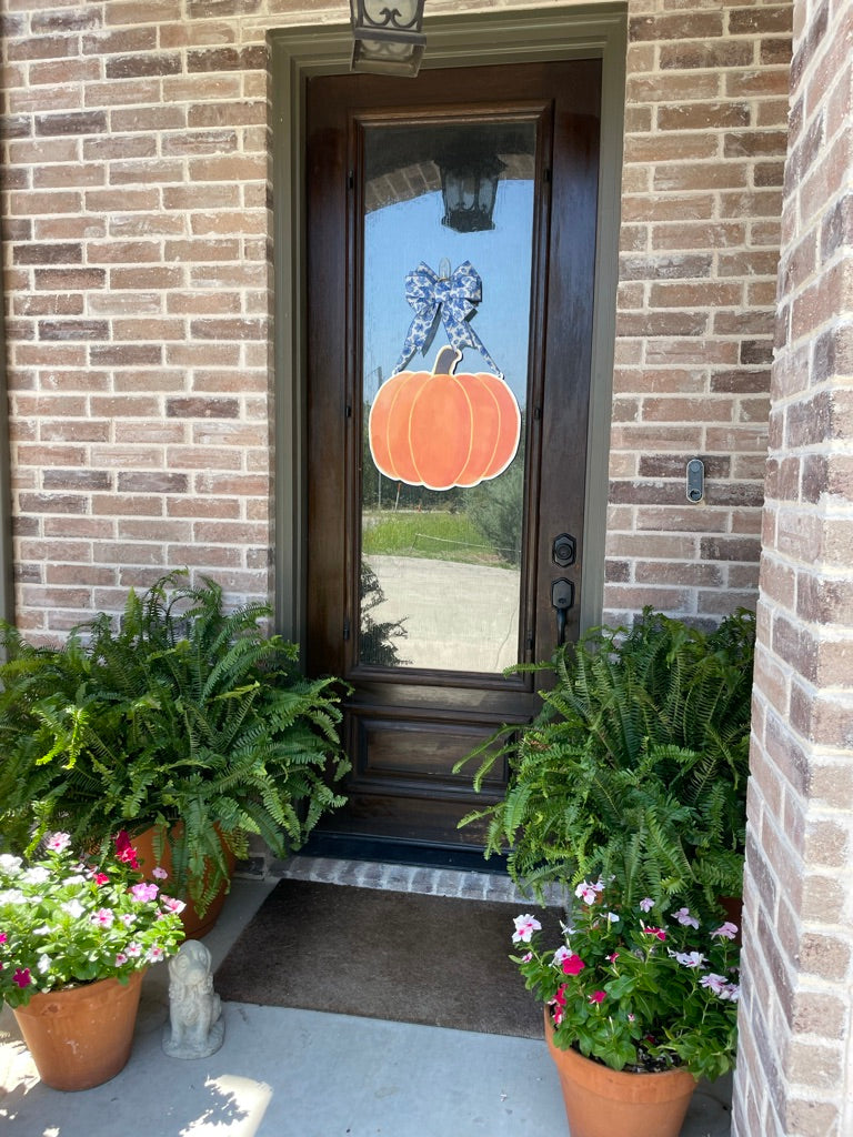 Golden Pumpkin Door Sign